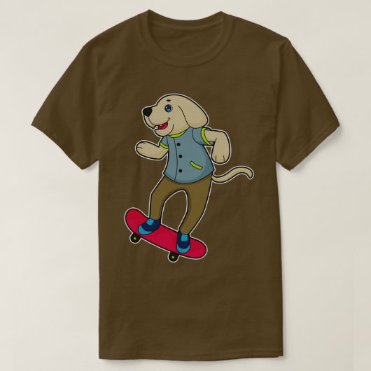Dog Skateboard 1 T-shirt (Design voorkant)