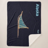 Dog Sled - Alaska Sherpa Deken (Voorkant)