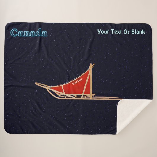 Dog Sled - Canada Sherpa Deken (Voorkant (horizontaal))