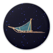 Dog Sled Keramische Knop (Voorkant)