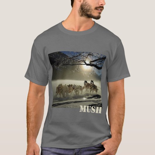 Dog Sled Team Afbeelding Mush Persoonlijk T-shirt (Voorkant)