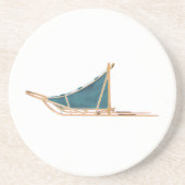 Dog Sled Zandsteen Onderzetter (Voorkant)