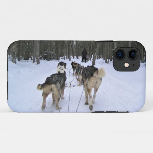 Dog Sledding in Quebec, Canada Case-Mate iPhone Case (Achterkant (horizontaal))