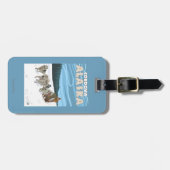 Dog Sledding Scene - Cordova, Alaska Bagagelabel (Voorkant horizontaal)