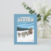 Dog Sledding Scene - Cordova, Alaska Briefkaart (Staand voorkant)