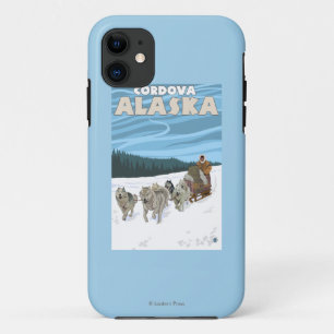 Dog Sledding Scene - Cordova, Alaska iPhone 11 Hoesje