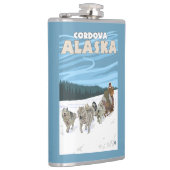 Dog Sledding Scene - Cordova, Alaska Heupfles (Rechts)