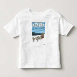Dog Sledding Scene - Dawson, Alaska Kinder Shirts
