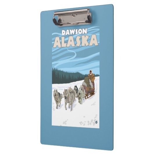 Dog Sledding Scene - Dawson, Alaska Klembord (Links)