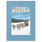 Dog Sledding Scene - Dawson, Alaska Klembord (Achterkant)