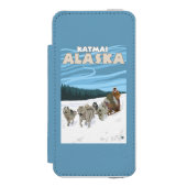 Dog Sledding Scene - Katmai, Alaska Incipio iPhone Portemonnee Hoesje (Voorkant Agenda)