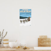 Dog Sledding Scene - Katmai, Alaska Poster (Keuken)