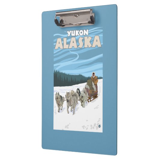 Dog Sledding Scene - Yukon, Alaska Klembord (Links)