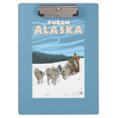 Dog Sledding Scene - Yukon, Alaska Klembord (Voorkant)