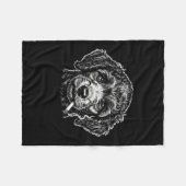 Dog Smoking Cigarette Funny Poodle Meme Fleece Deken (Voorkant (Horizontaal))