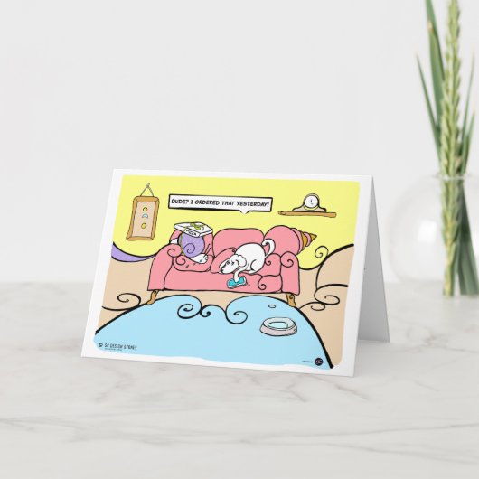 Dog & Snail Pizza Delivery Funny Card Kaart (Voorkant)