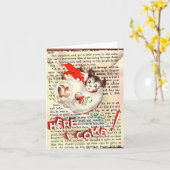  Dog Snowball-kerstKaart Kaart (Gele Bloem)