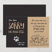 Dog Sorry voor uw verlies Kaart (Voorkant / Achterkant)