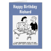 Dog speelt op een computer (Voorkant)