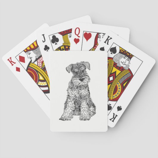 Dog Spellingkaarten - Schnauzer Speelkaarten (Achterkant)