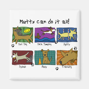 Dog Sports Mutts Magnet Magneet