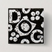 Dog Square Button (Voorkant)