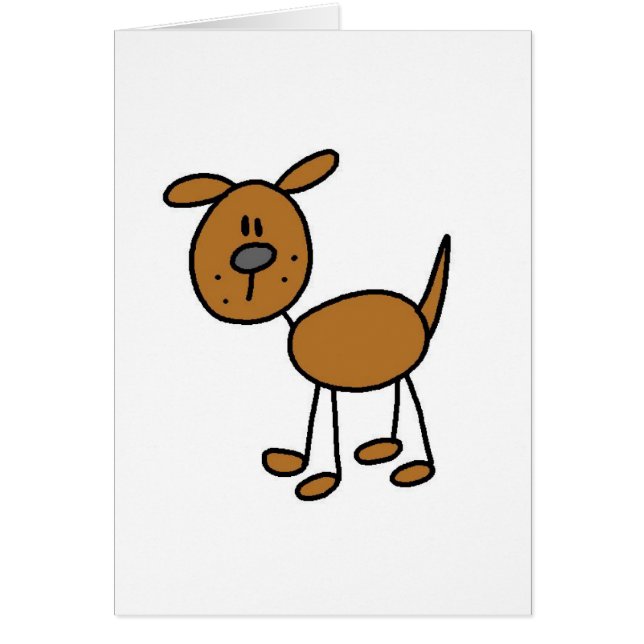 Dog Stick Figuur Card (Voorkant)