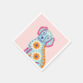 Dog Sugar Skull Day van de Dode Roze Servetten (Hoek)