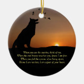 Dog Sympathie Memorial Tribut met naam Keramisch Ornament (Voorkant)