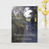 Dog Sympathie Rainbow Bridge gedicht Kaart (Gele Bloem)