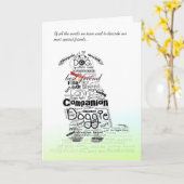 Dog Sympathikaart - woorden die worden gebruikt om Kaart (Gele Bloem)