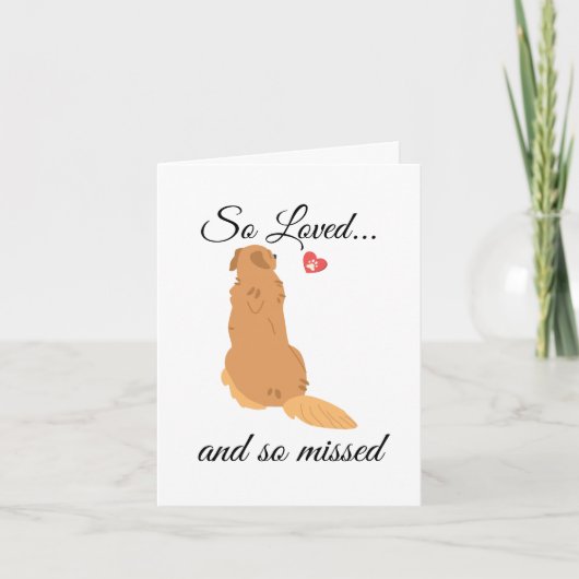 Dog Sympathy Card Printable - Instant Download (Voorkant)