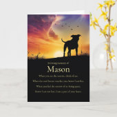Dog Sympathy Memorial with Custom Name of Dog Kaart (Gele Bloem)