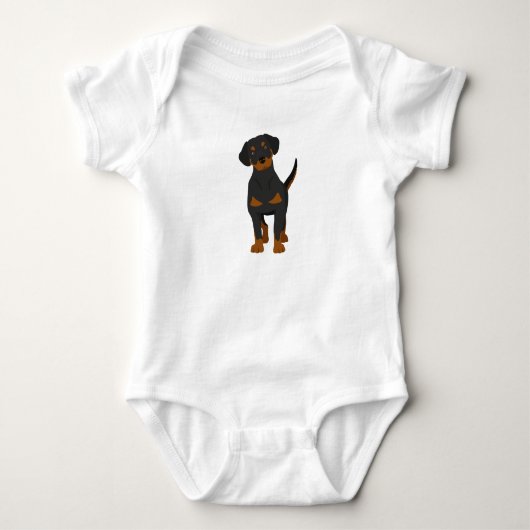 Dog T-Shirt Baby Bodysuit (Voorkant)