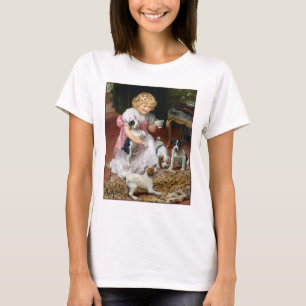 Dog T-Shirt: Tea Time for Fox Terrier Puppies T-shirt