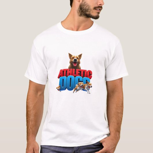 DOG T-SHIRT with adorable puppy illustrations, (Devant)