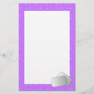 Dog Tags en hart Briefpapier