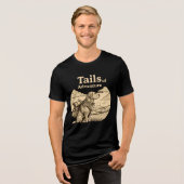 Dog Tails of Adventure Funny Dog Lover Hiking Tri-Blend Shirt (Voorkant volledig)