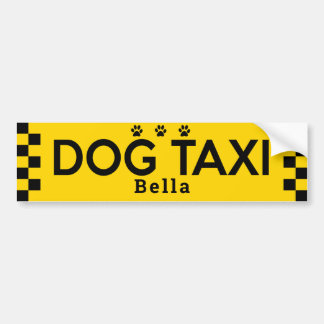 Dog Taxi aan Personaliseer Taxi voor leuke honden Bumpersticker