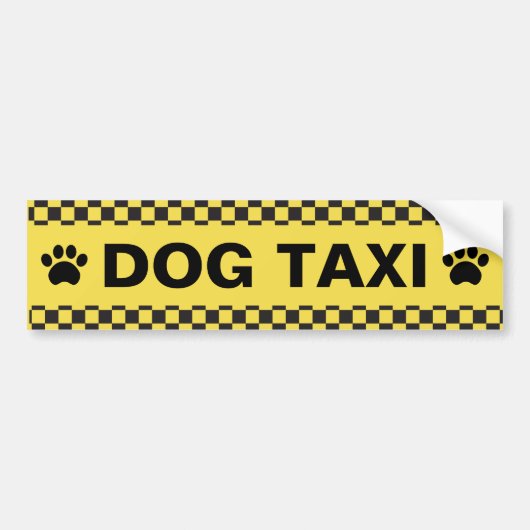 Dog Taxi Bumpersticker (Voorkant)