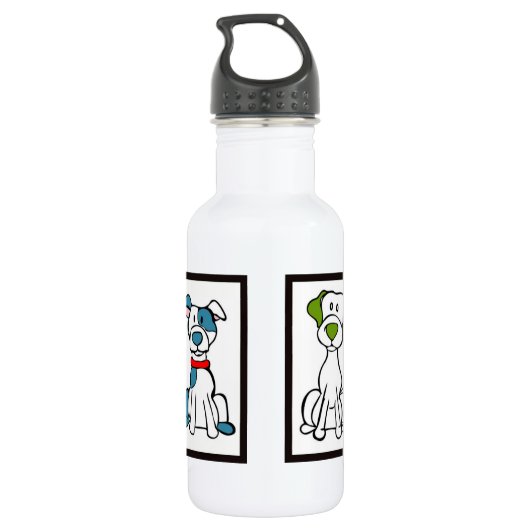 Dog Tekening Waterfles (Achterkant)