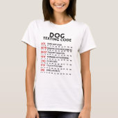 Dog Texting Code T-shirt (Voorkant)