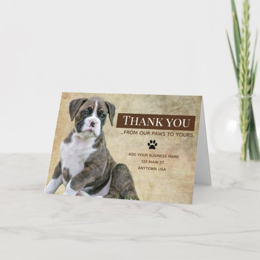 Dog Thank You Card | veterinair Bedankkaart (Voorkant)