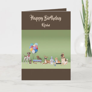 Dog Theme Aangepast Happy Birthday - Aangepast op  Kaart