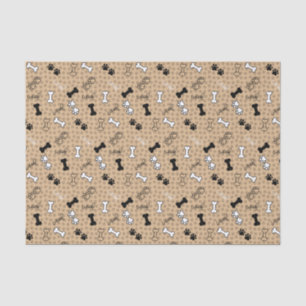 Dog Theme Paw Print Tissuepapier