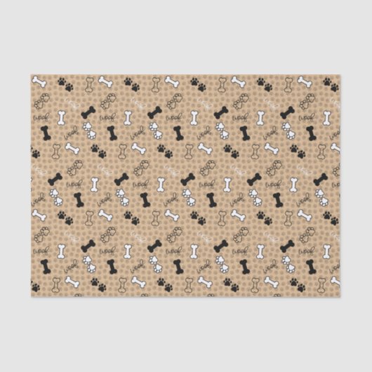 Dog Theme Paw Print Tissuepapier (Voorkant)