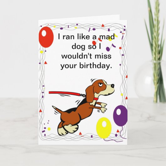 Dog Themed Birthday Card Kaart (Voorkant)