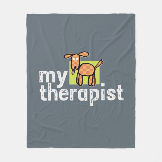 Dog Therapist Fleece Blanket Deken (Voorkant)