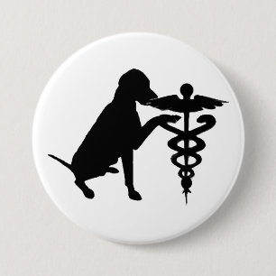 DOG THERAPY HOSPITAL RONDE BUTTON 7,6 CM