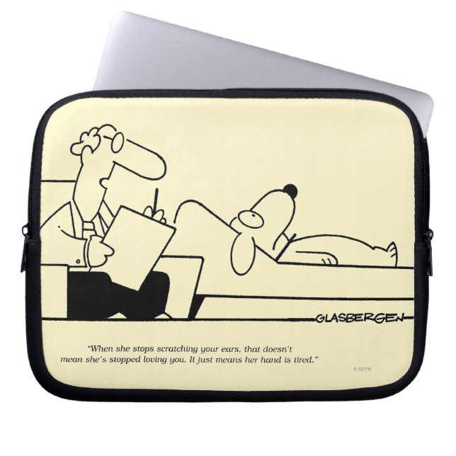 Dog Therapy Laptop Sleeve (Voorkant)